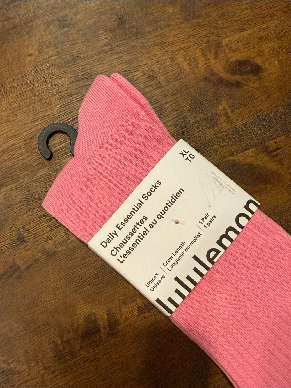 lululemon athletica Daily Essential Crew Socks in Pink hot pink XL